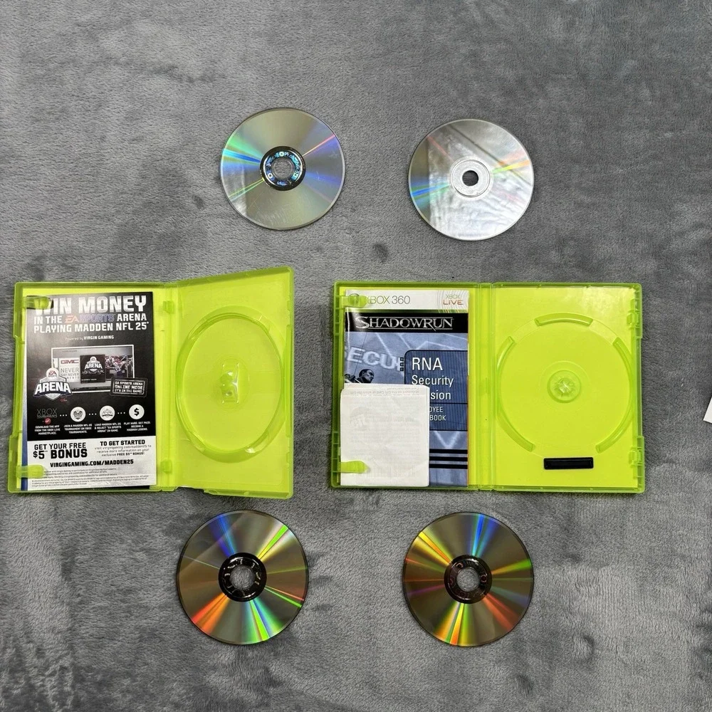 Xbox 360 Game Bundle Lot FIFA 14 Shadow Run NCAA Football 12 & Madden 25th
